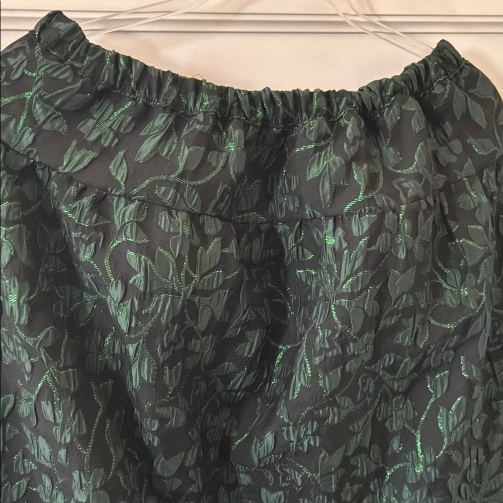 Scoop Elegant Green Floral Skirt - Picture 5 of 6